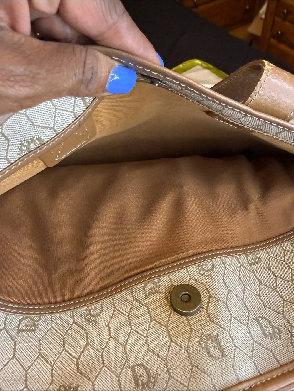 Christian Dior Vintage Monogram Canvas Shoulder Tote Bag – Made in France - Picture 14 of 15